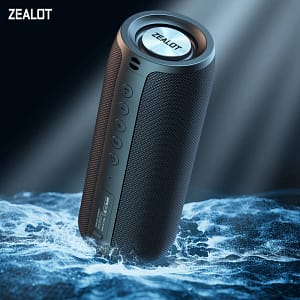 Zealot-S51 Protable Bluetooth Speaker Enhanced Bass Portable Speaker with 12H Playtime, IPX5 Waterproof for Camping