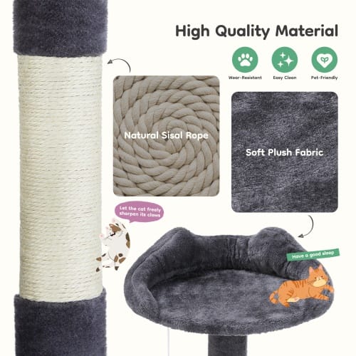 54 Inch Cat Tree, Indoor Cat High-rise Multi-story Tower - Image 3